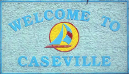 'Welcome to Caseville' sign